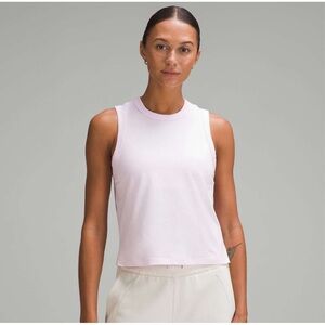 Light Pink Lululemon Classic-Fit Cotton-Blend Tank